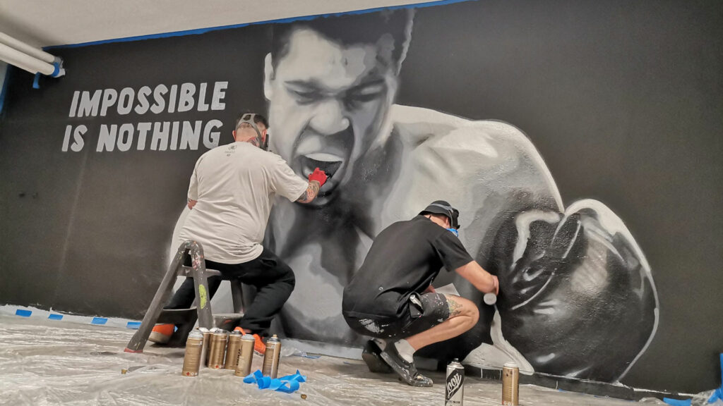 tuse malowanie murali